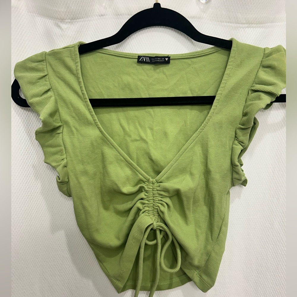 Zara green top